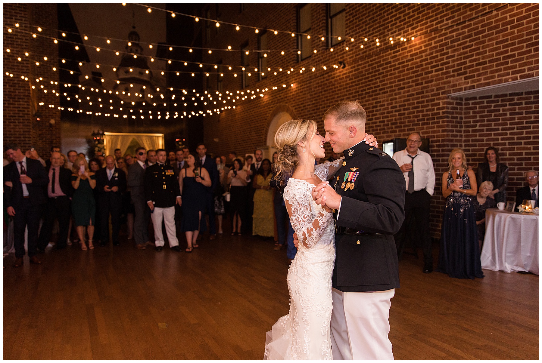 bride and groom first dance