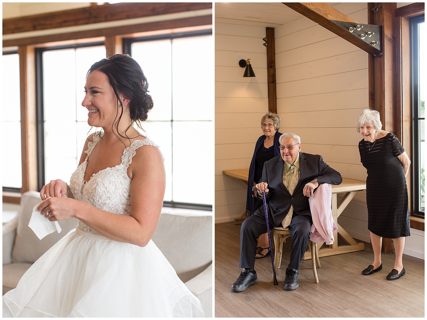 bride and grandparents