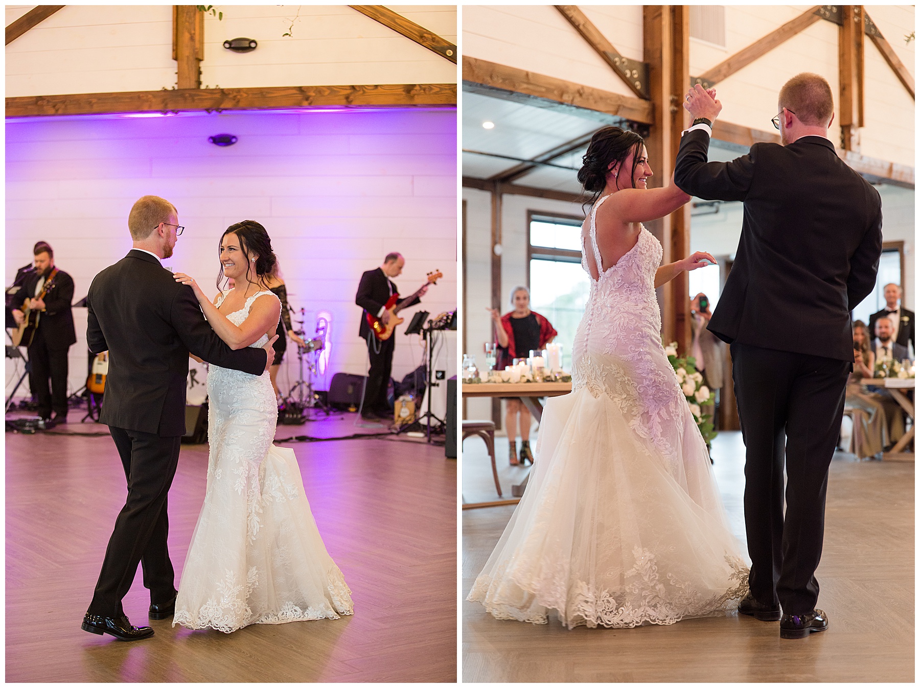 bride and groom first dance