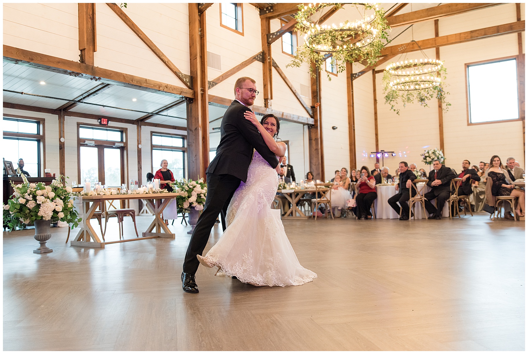 bride and groom first dance