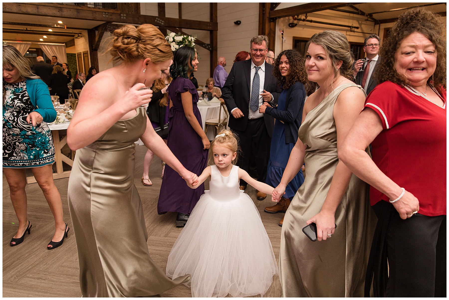 candid dancing wedding reception