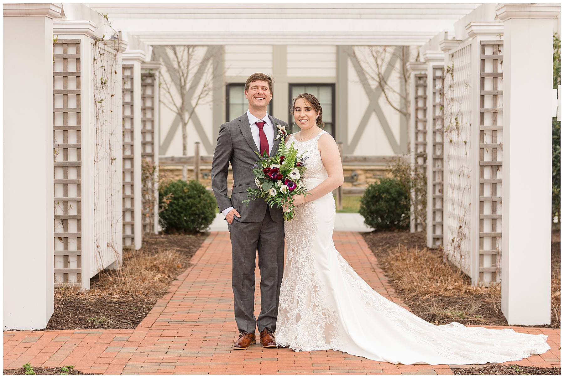 bride and groom first look