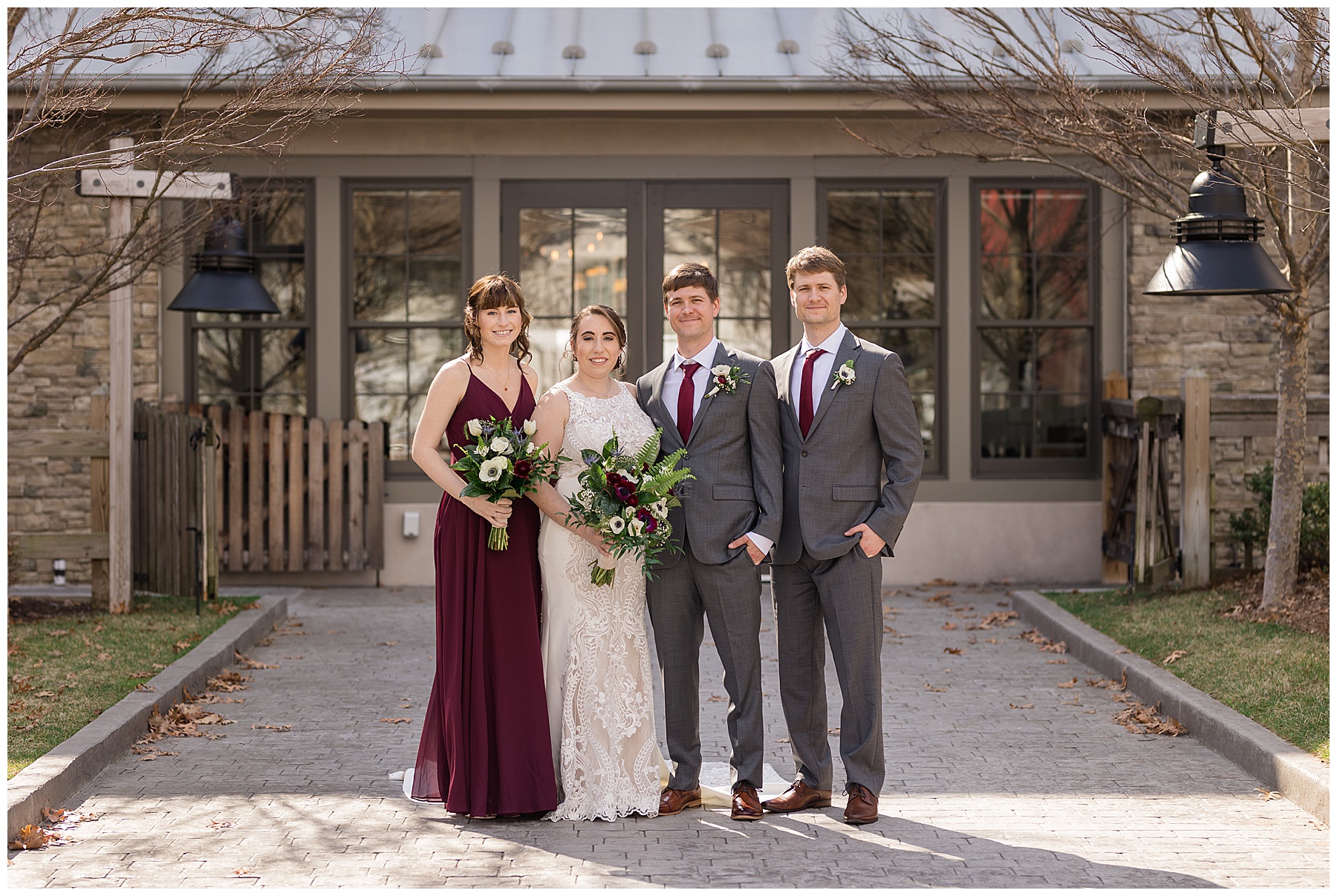 bride and groom with VIPs