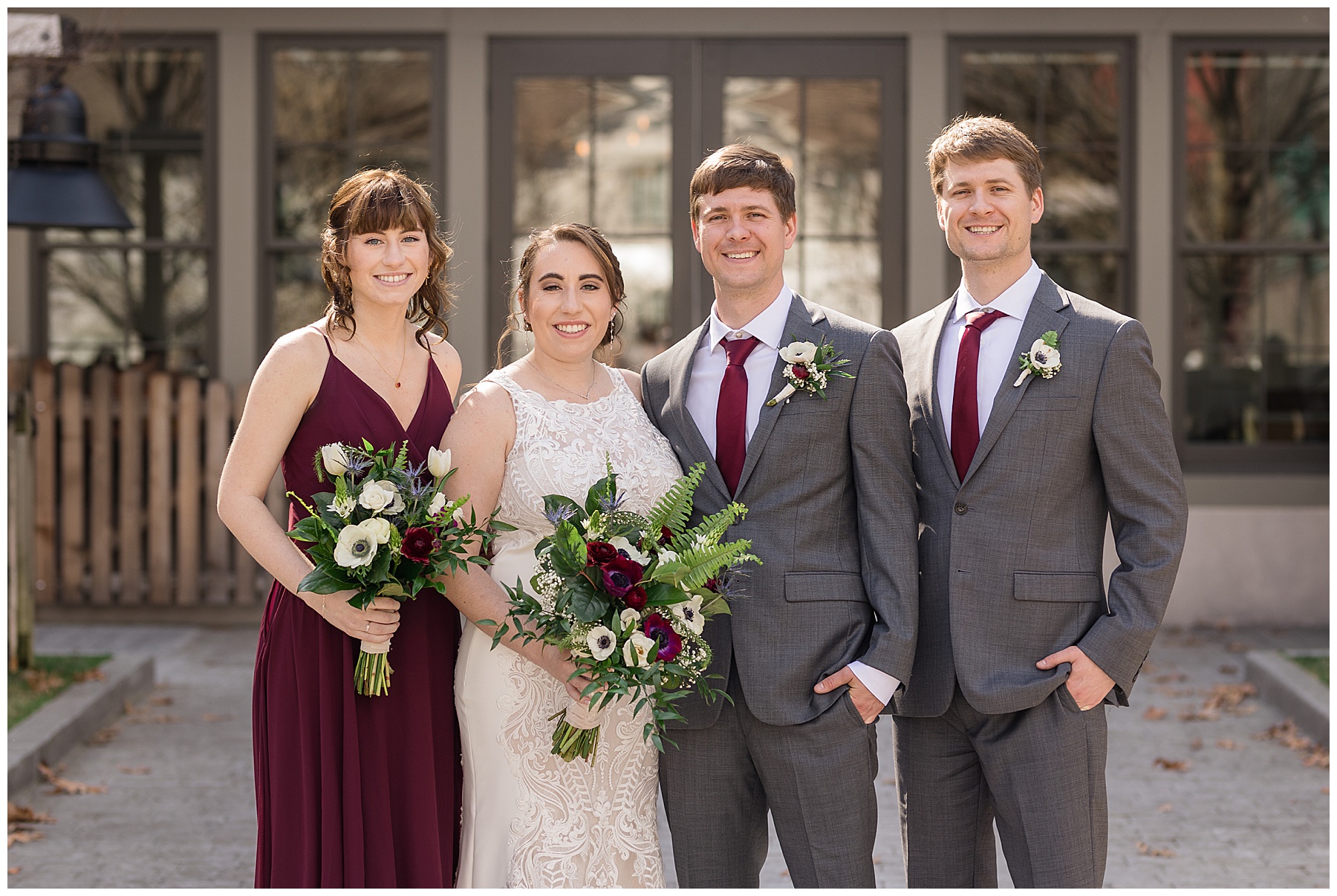 bride and groom with VIPs