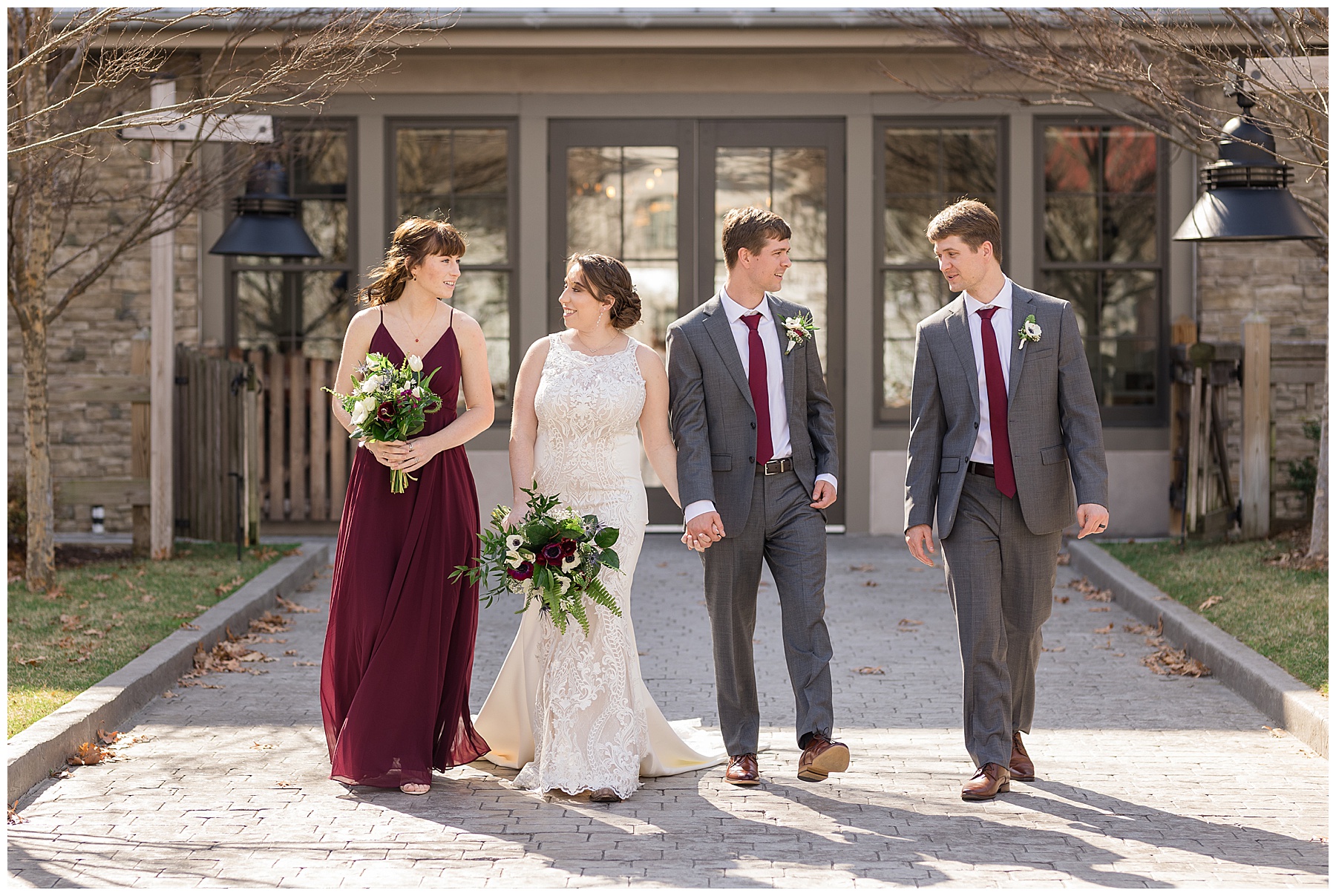 bride and groom with VIPs