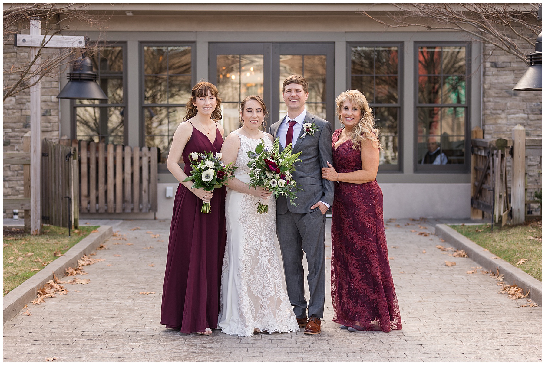 bride and groom with VIPs