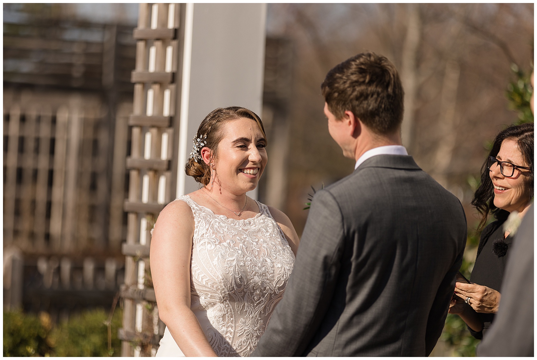 wedding ceremony at chesapeake bay beach club inn