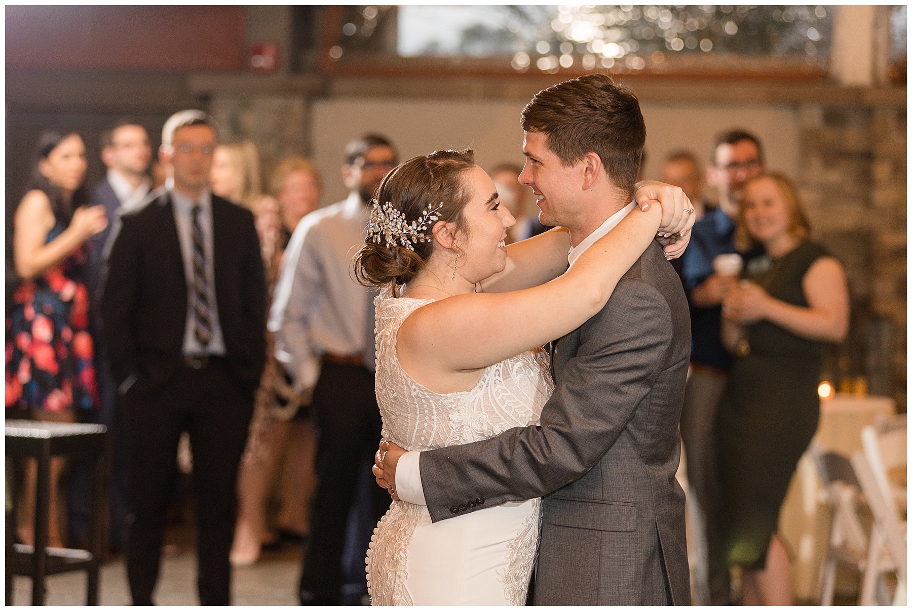 bride and groom first dance