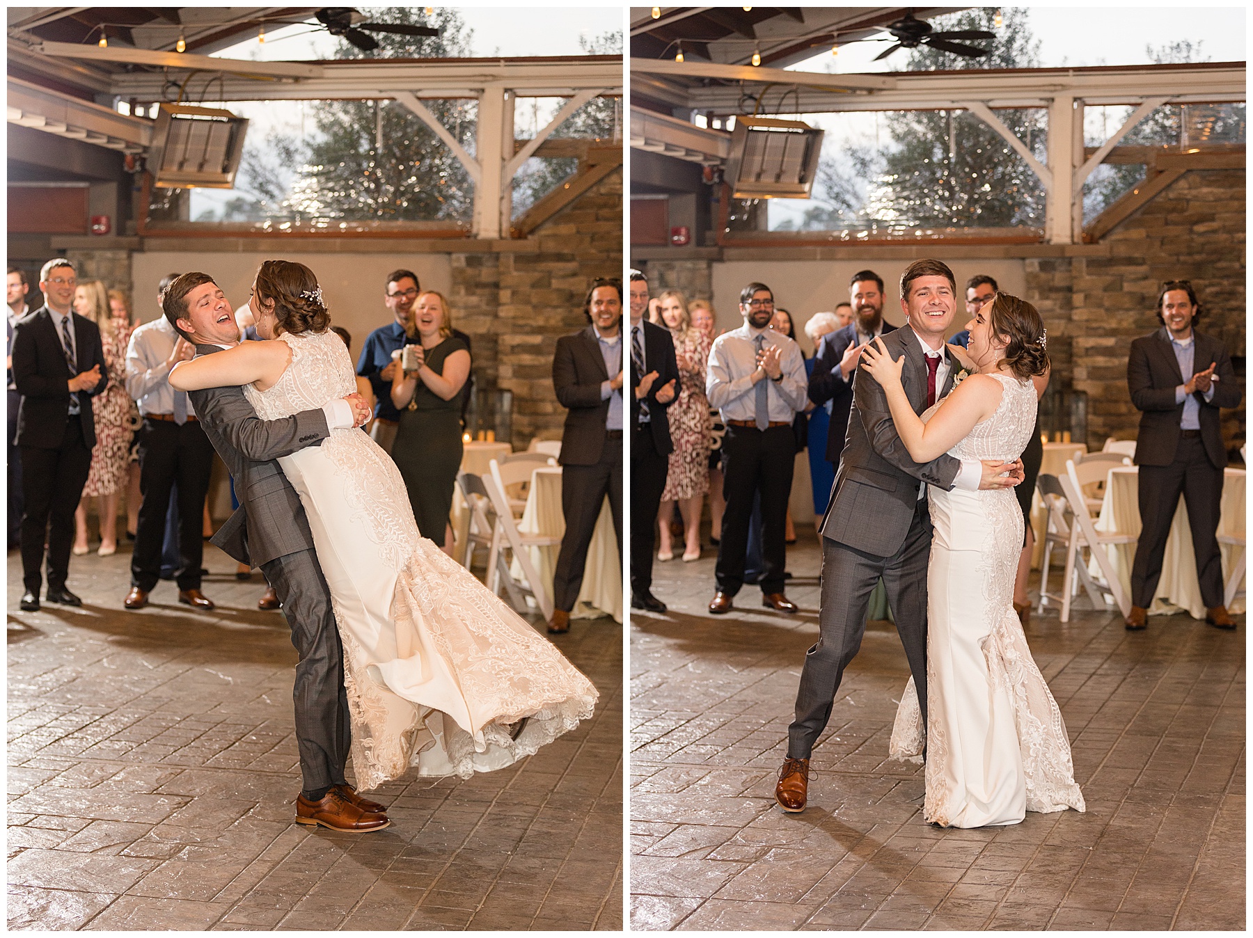 bride and groom first dance