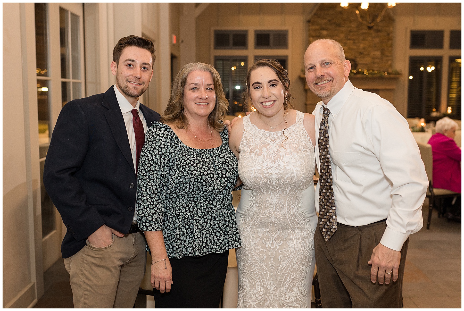 guests wedding reception candid