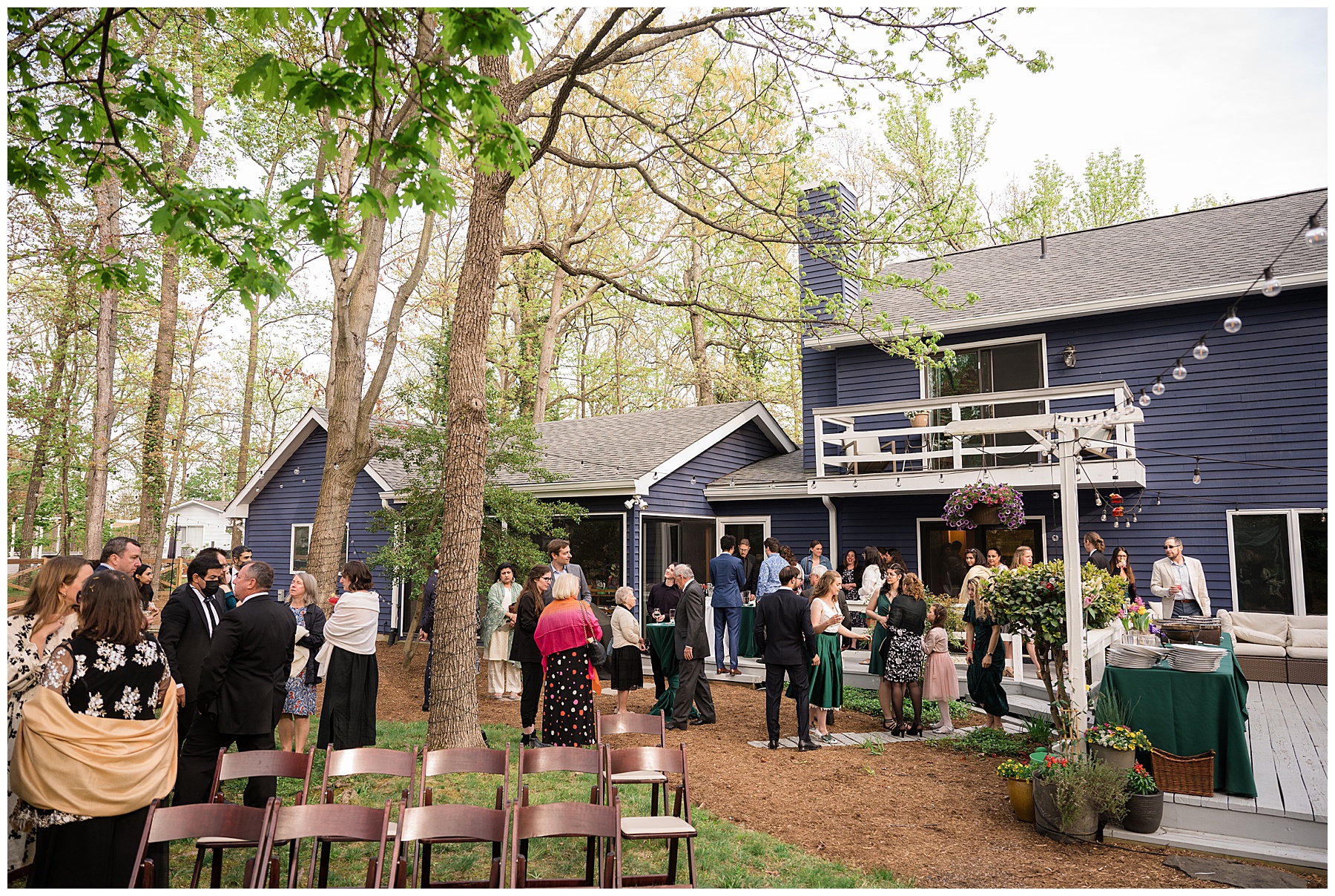 intimate backyard wedding