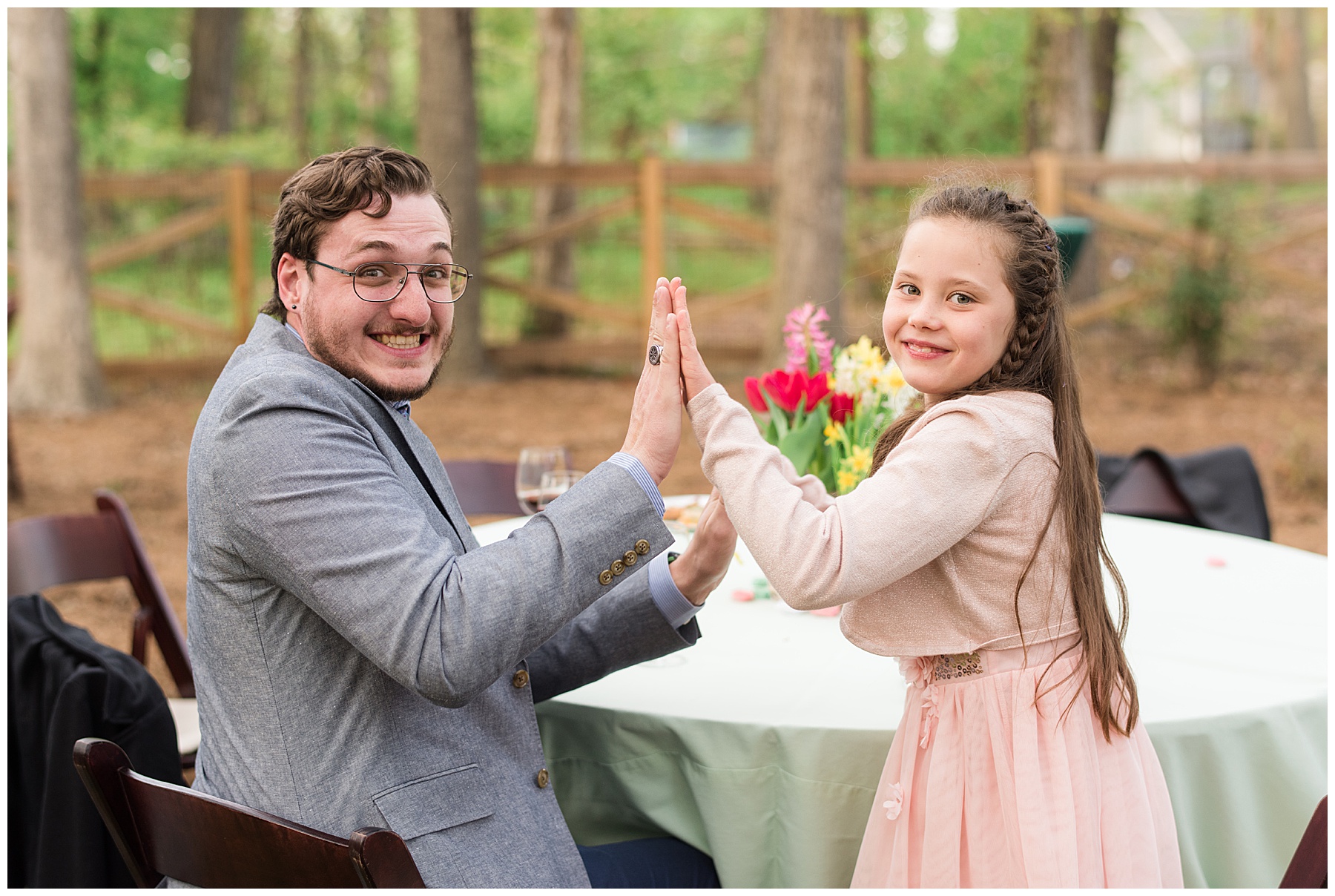 candid wedding guests