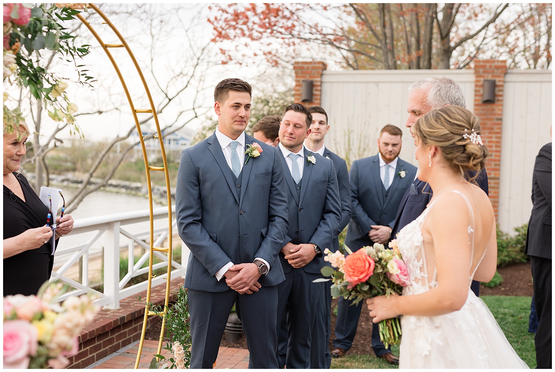 chesapeake bay beach club beach house ceremony