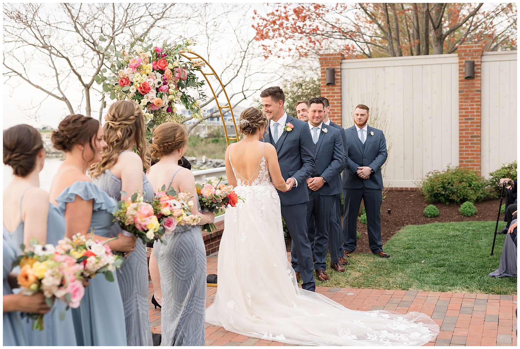 chesapeake bay beach club beach house ceremony