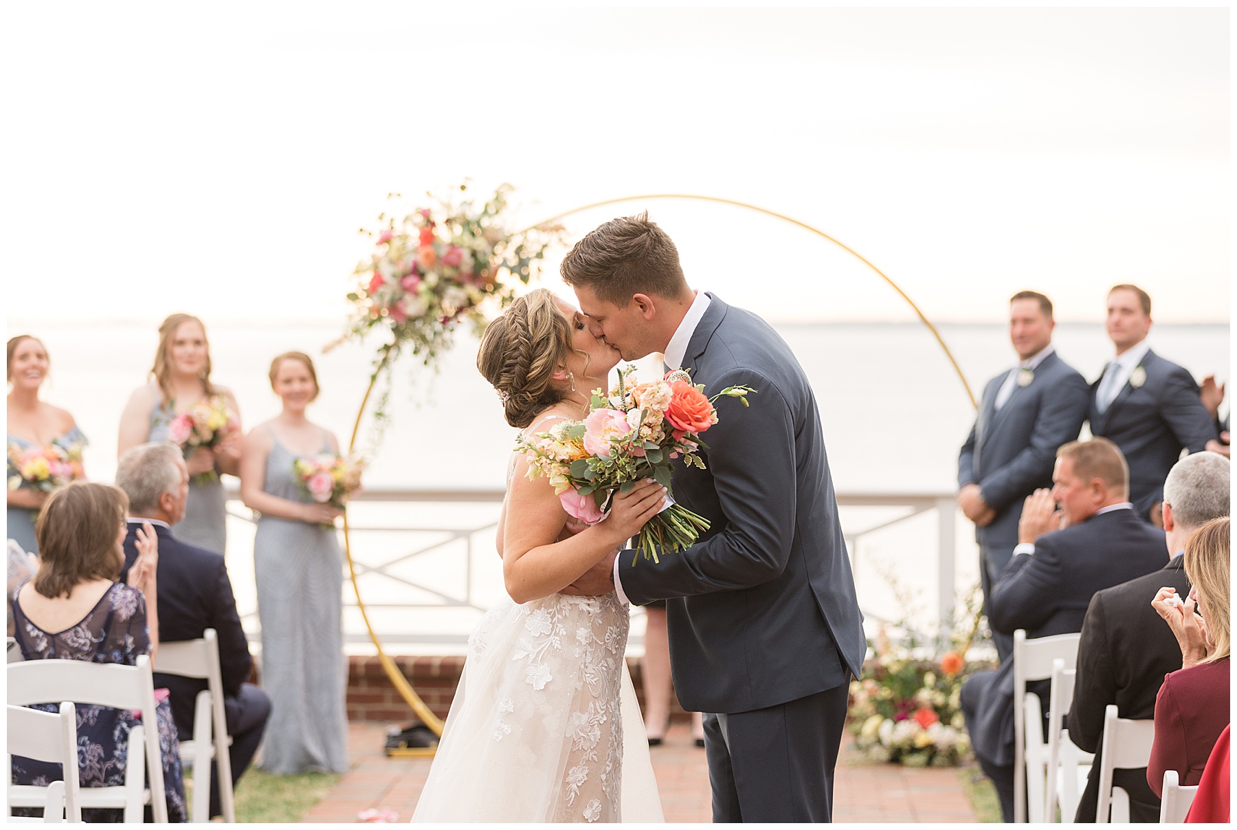 chesapeake bay beach club beach house ceremony