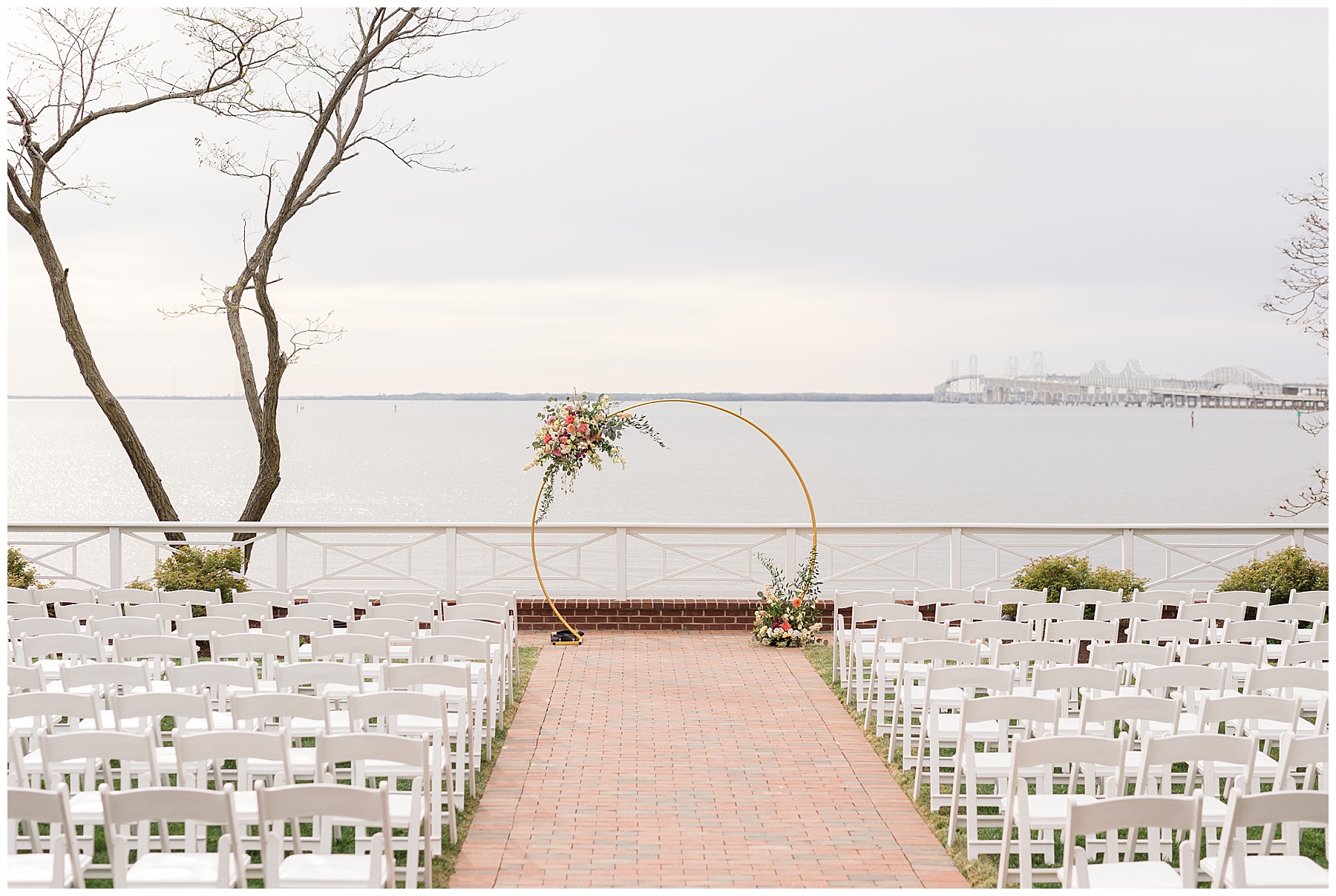 chesapeake bay beach club beach house ceremony