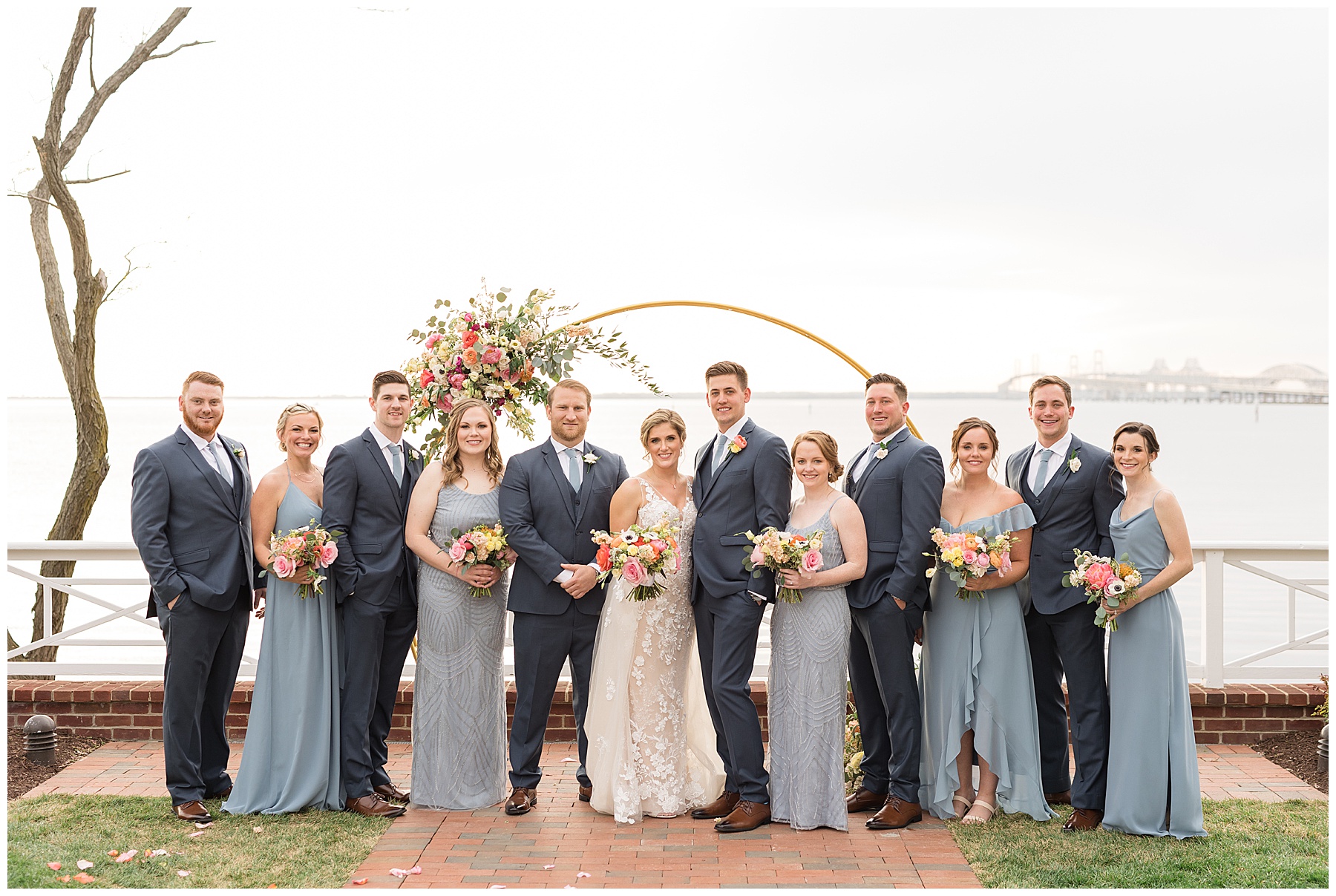 chesapeake bay beach club beach house wedding party