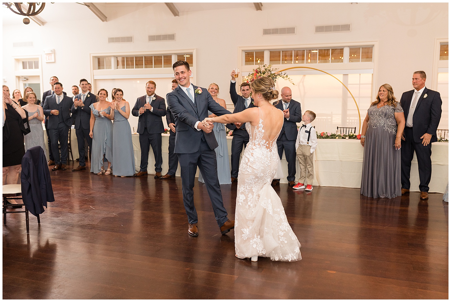 bride and groom first dance