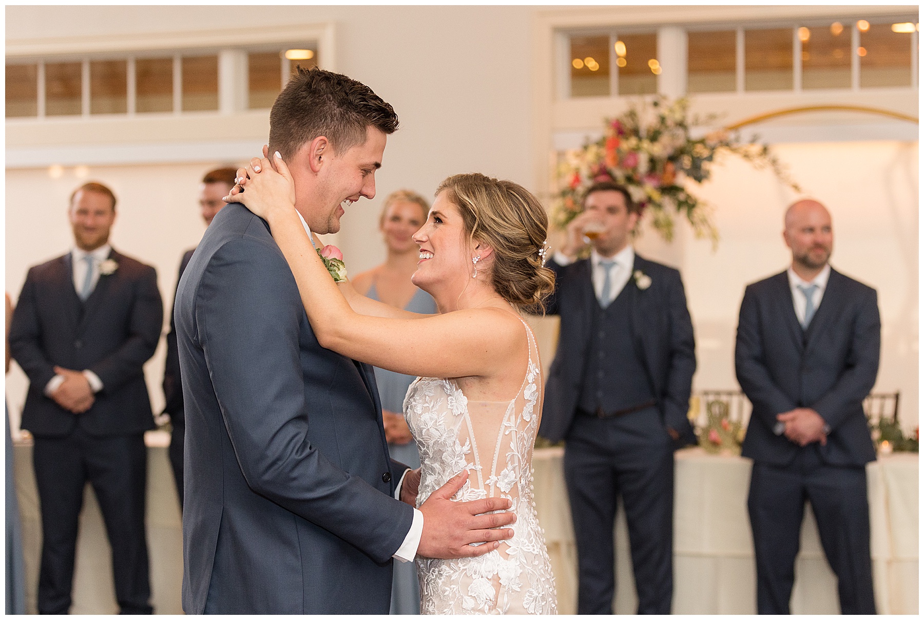 bride and groom first dance