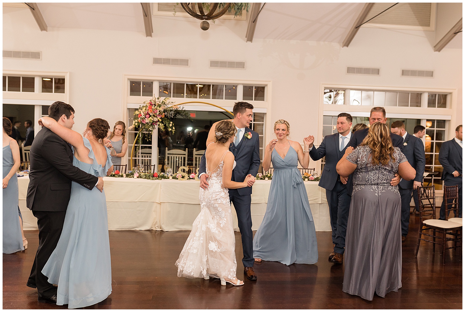 wedding candid guests dancing