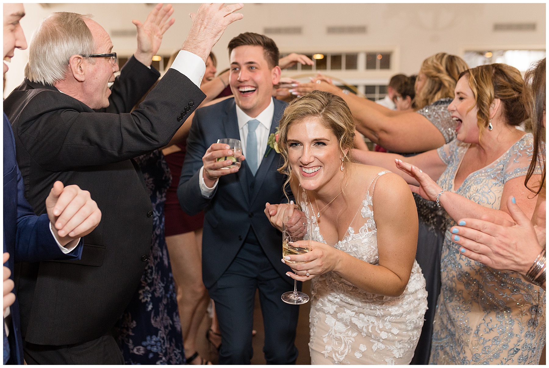 wedding candid guests dancing