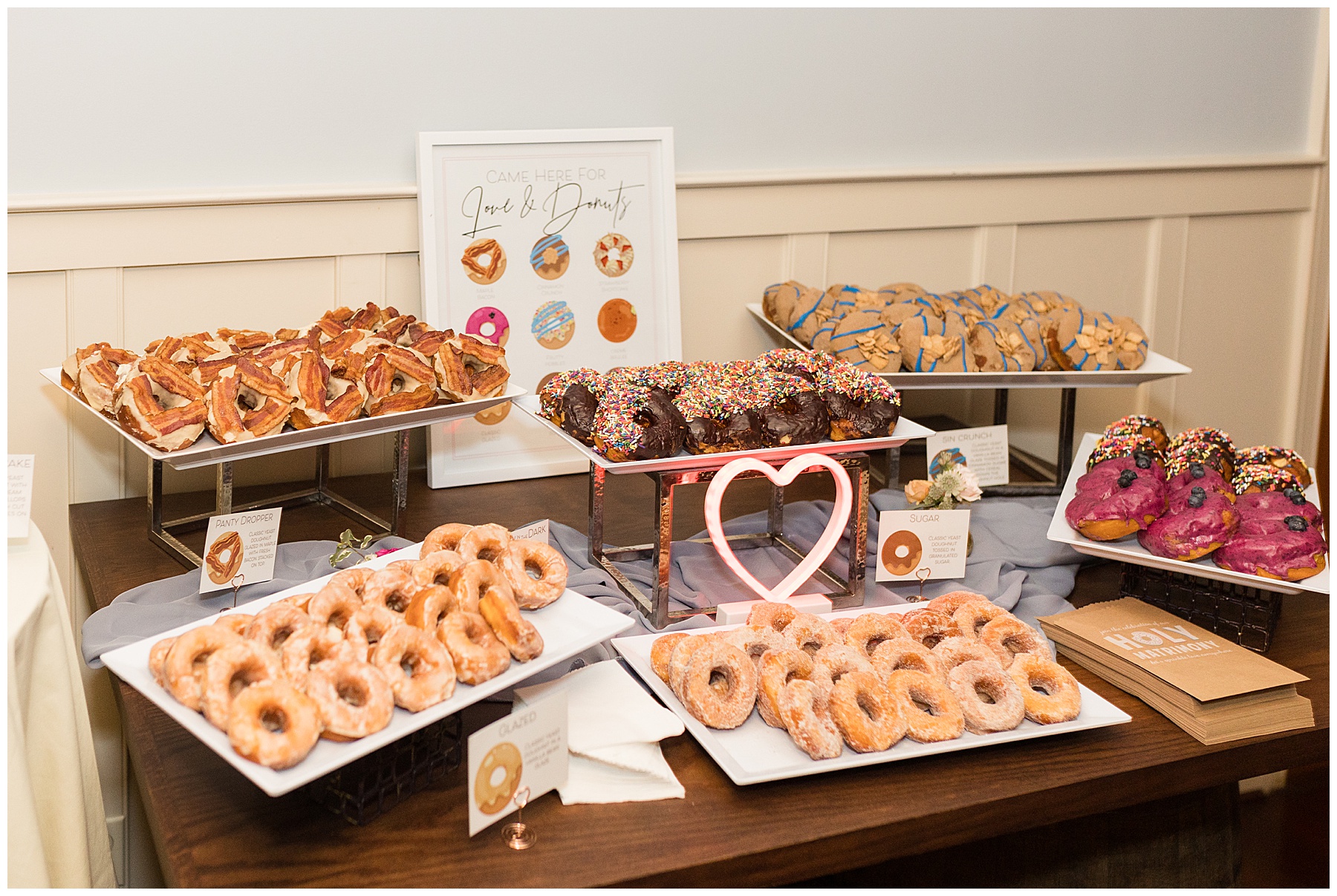 wedding donut display