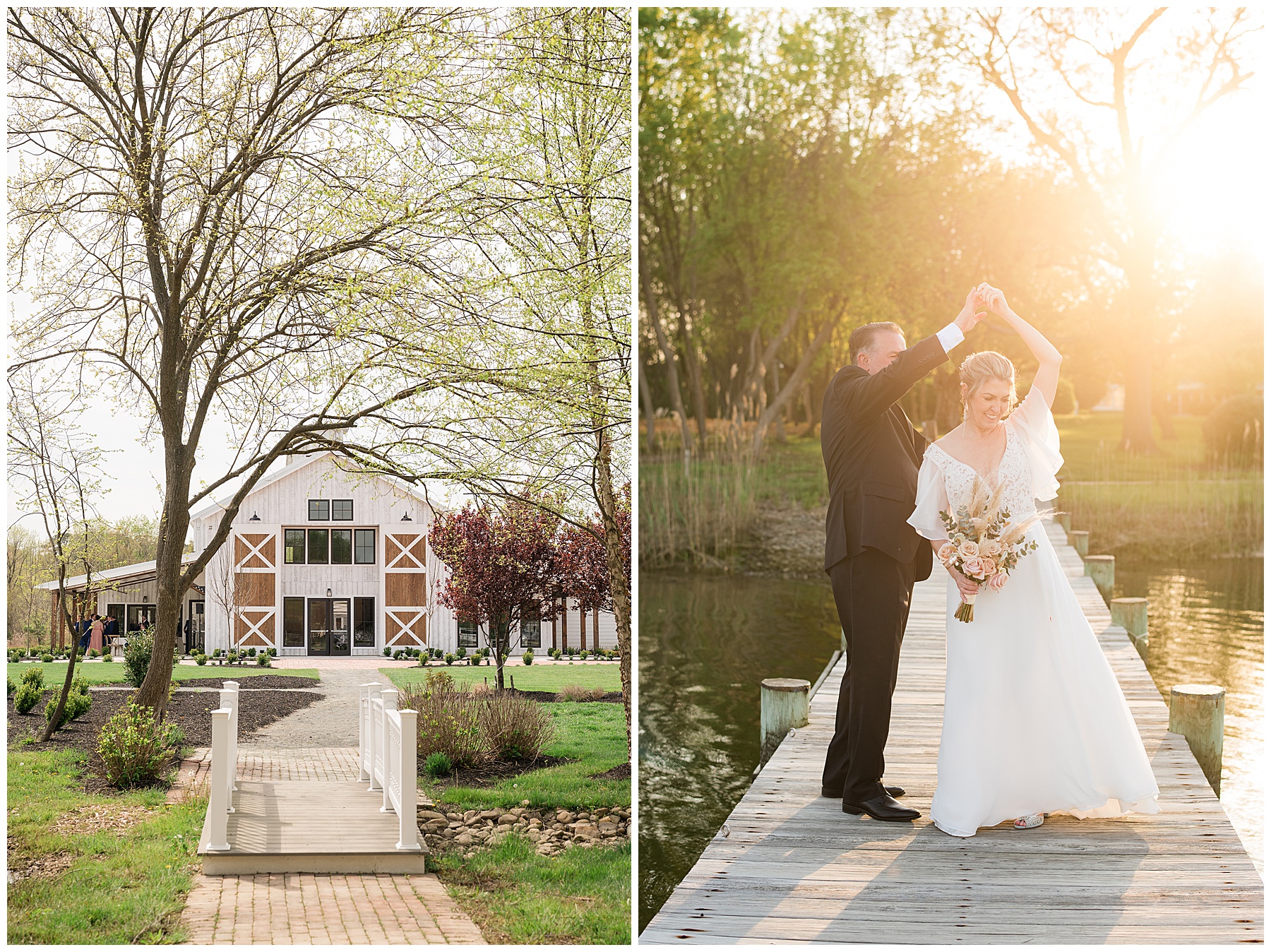 kent island resort wedding golden hour glow