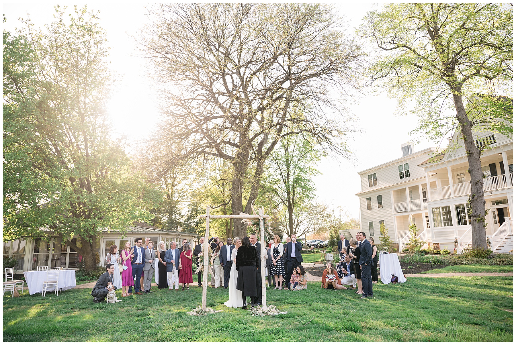 guests gather for ceremony