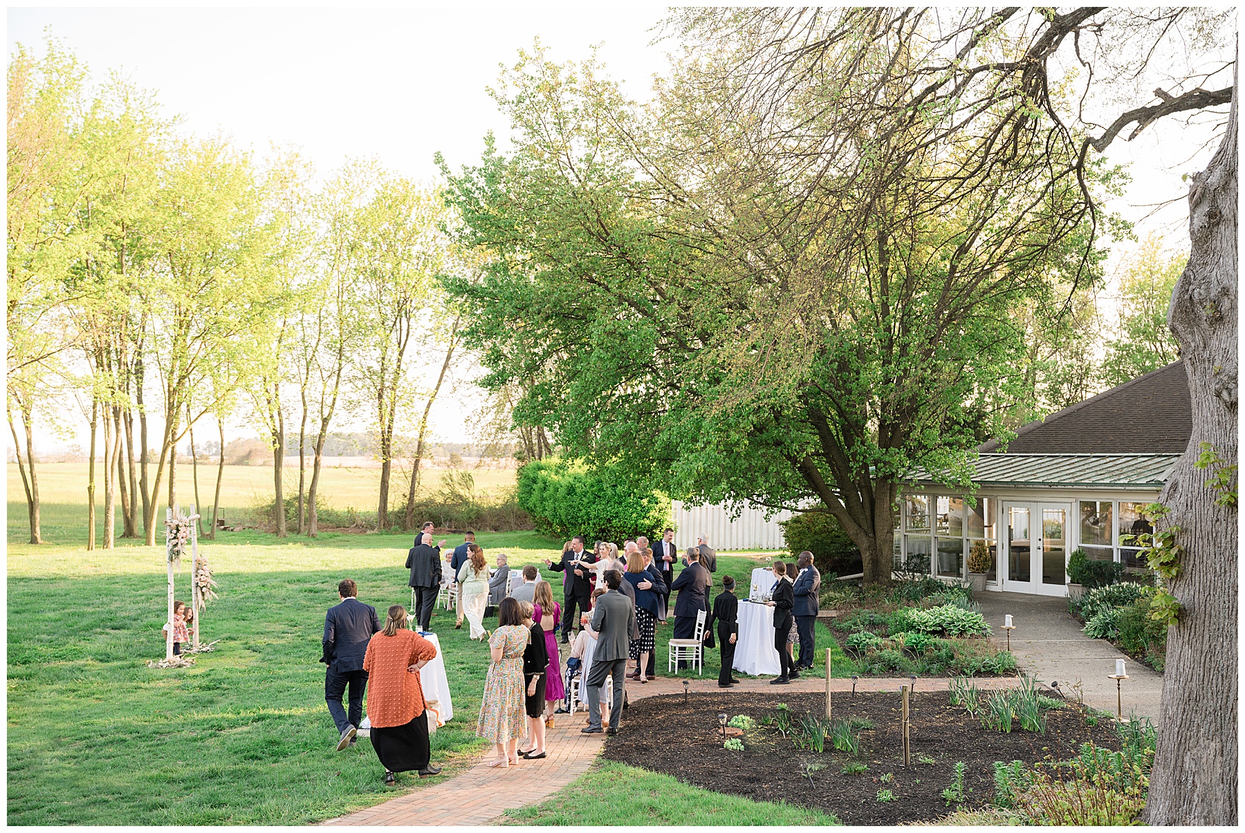 guests gather for reception