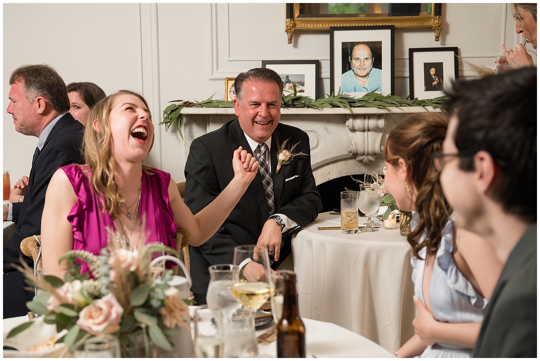 wedding guests candid