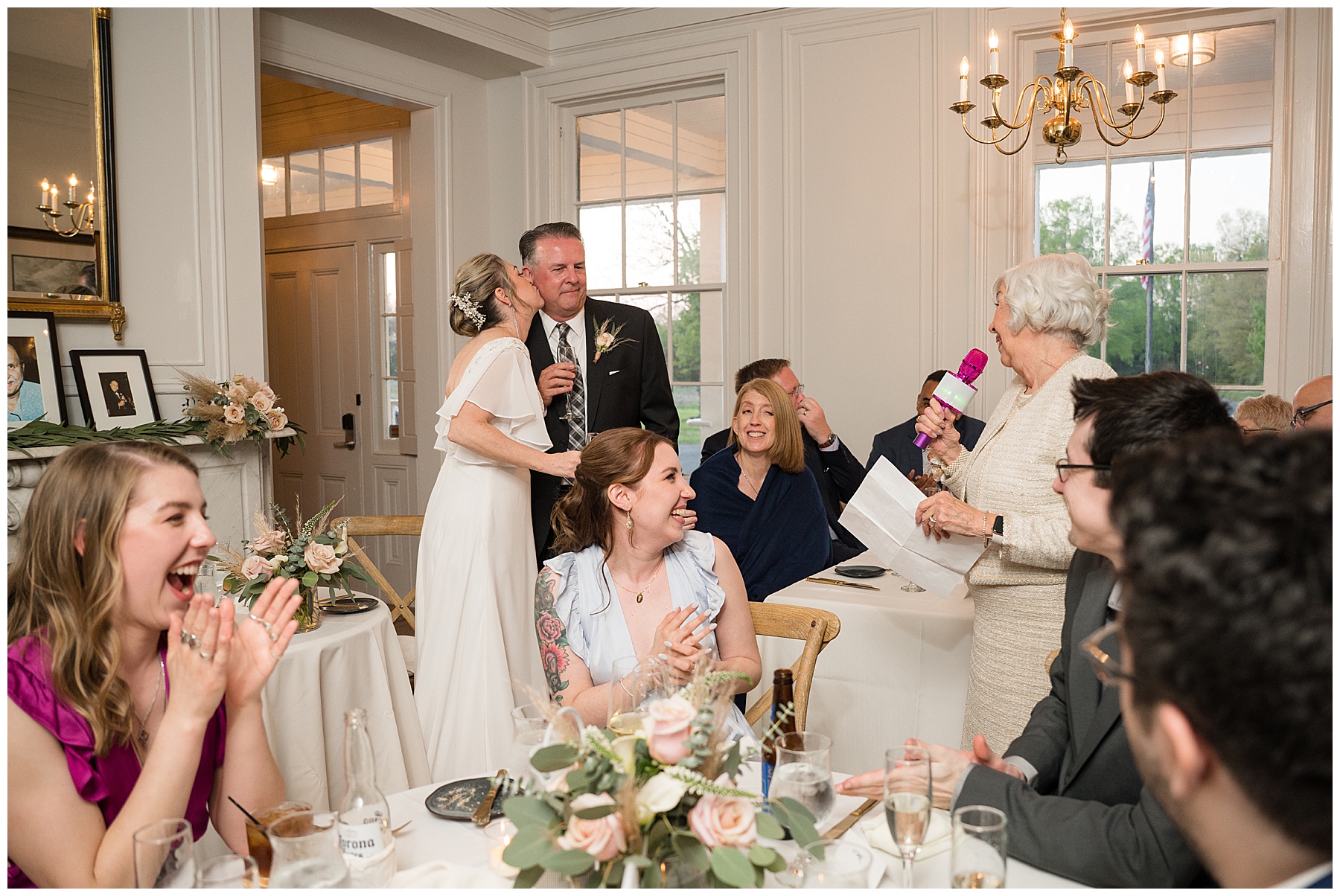 wedding toasts candid