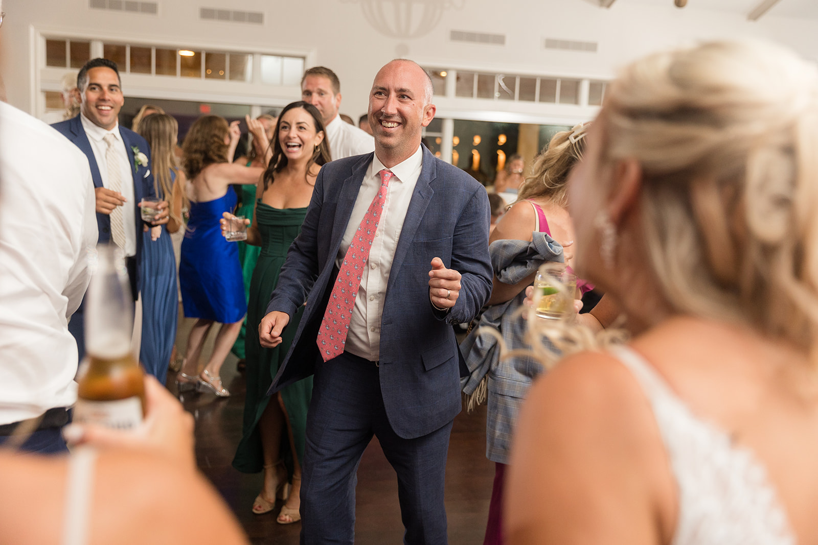 candid dancing during wedding reception