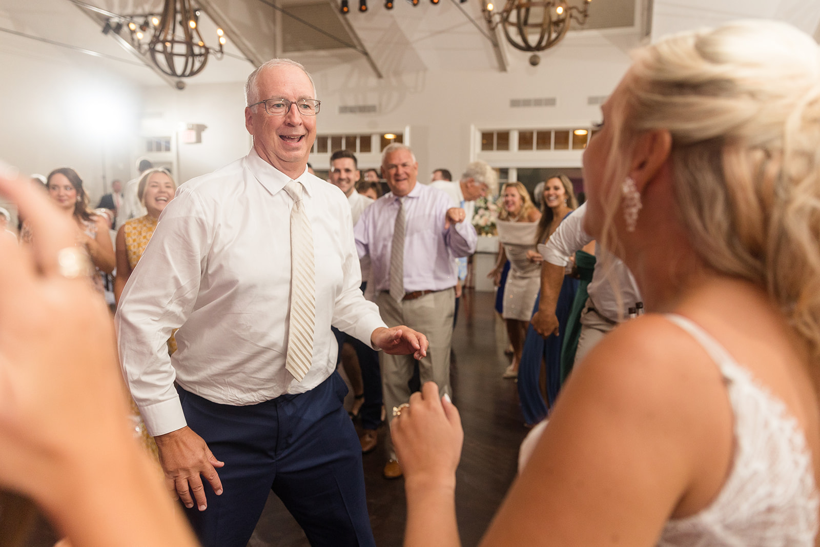 candid dancing during wedding reception