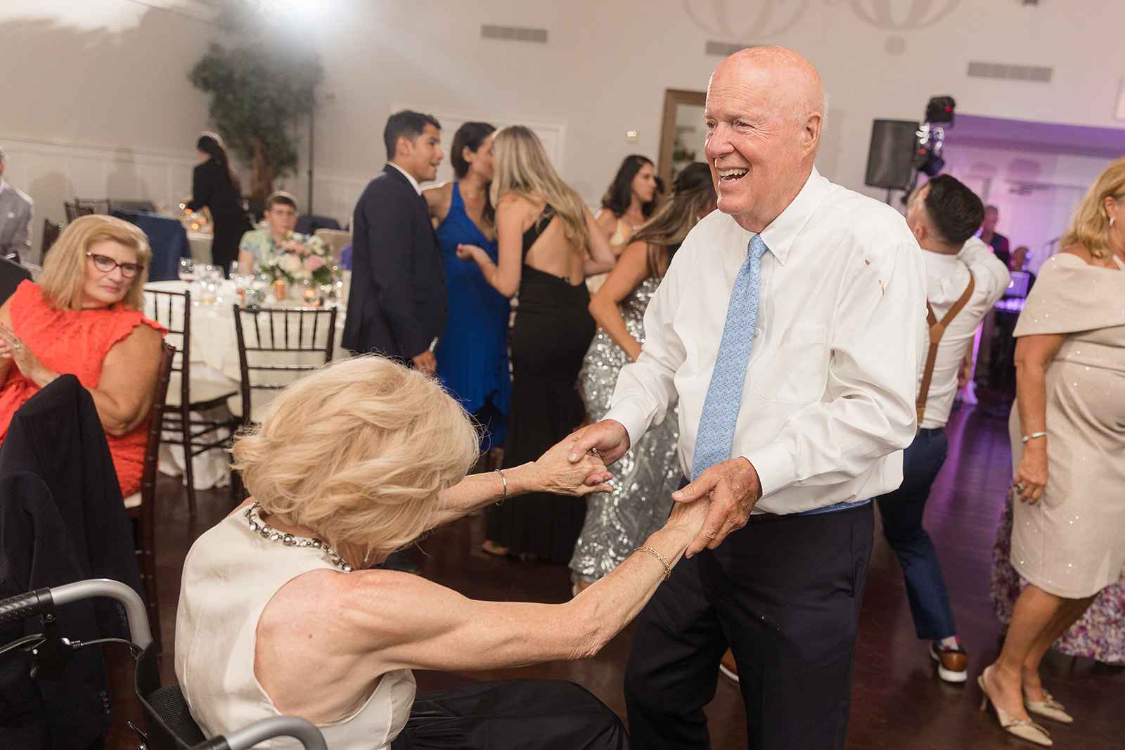 candid dancing during wedding reception