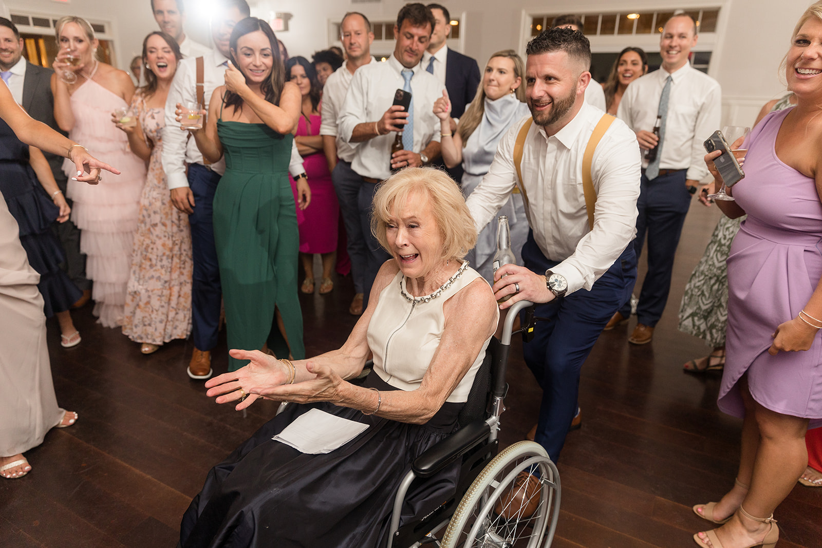 candid dancing during wedding reception