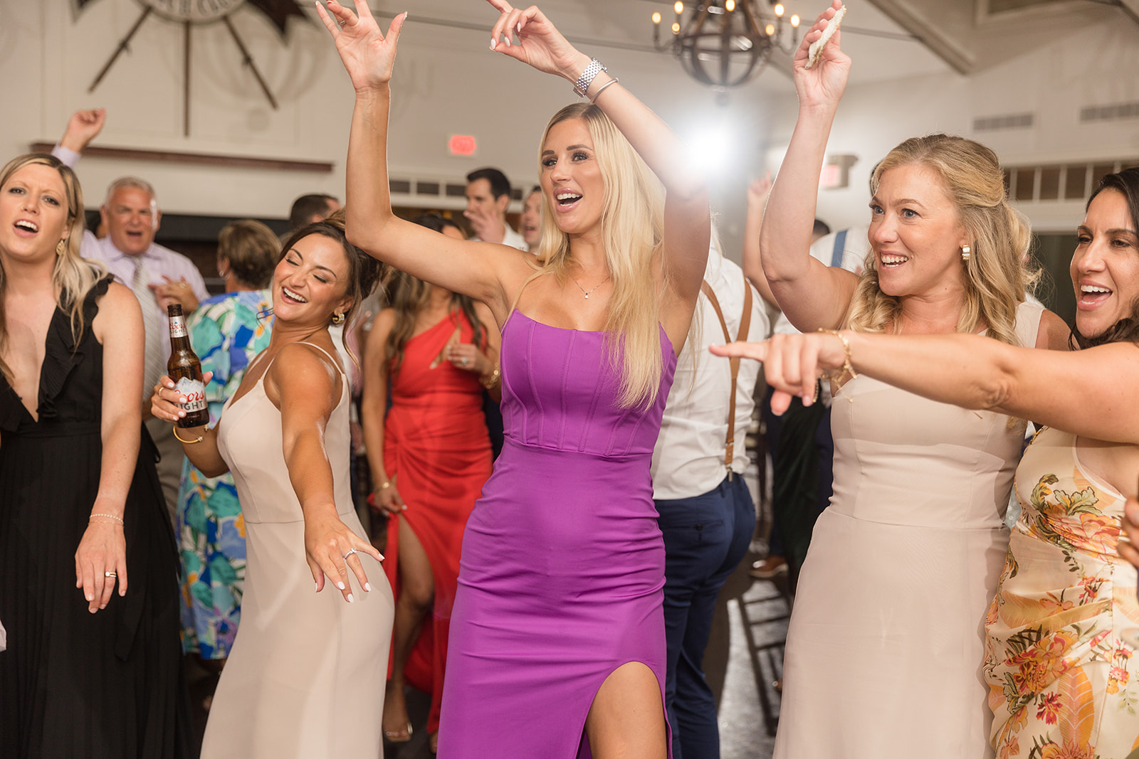 candid dancing during wedding reception