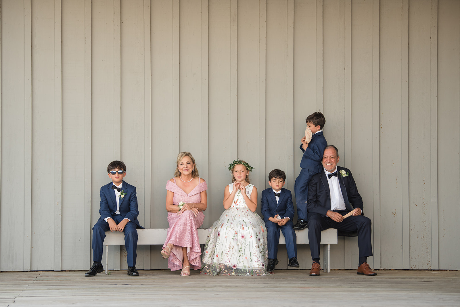 candid shot of guests during wedding