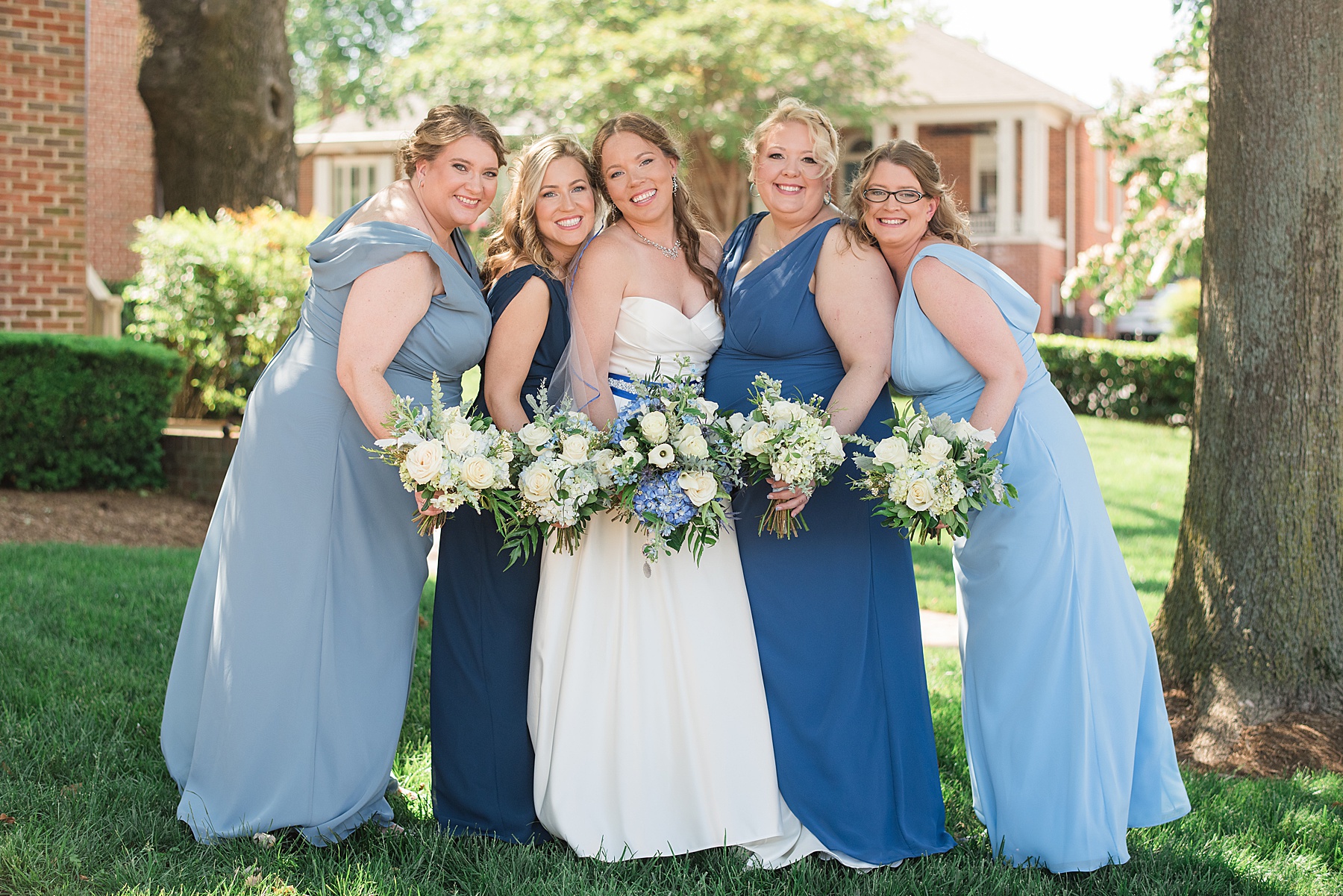 bride and bridesmaids