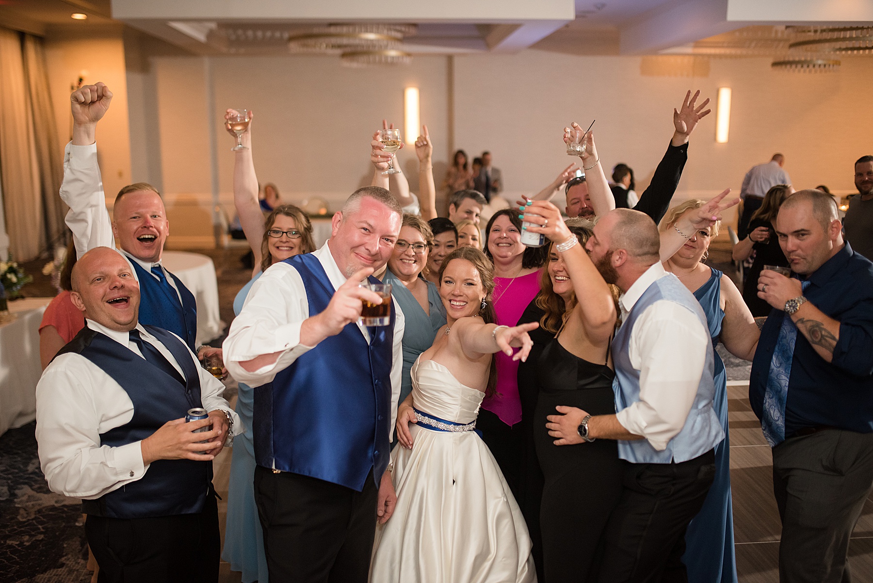 candid wedding dancing