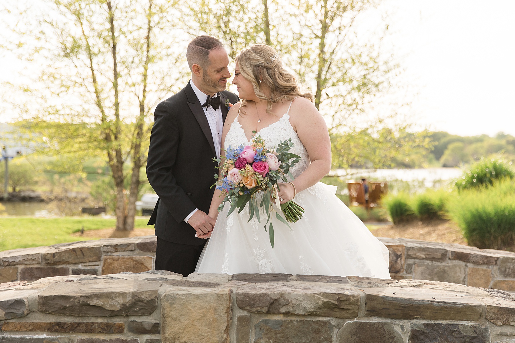 bride and groom newlywed portrait