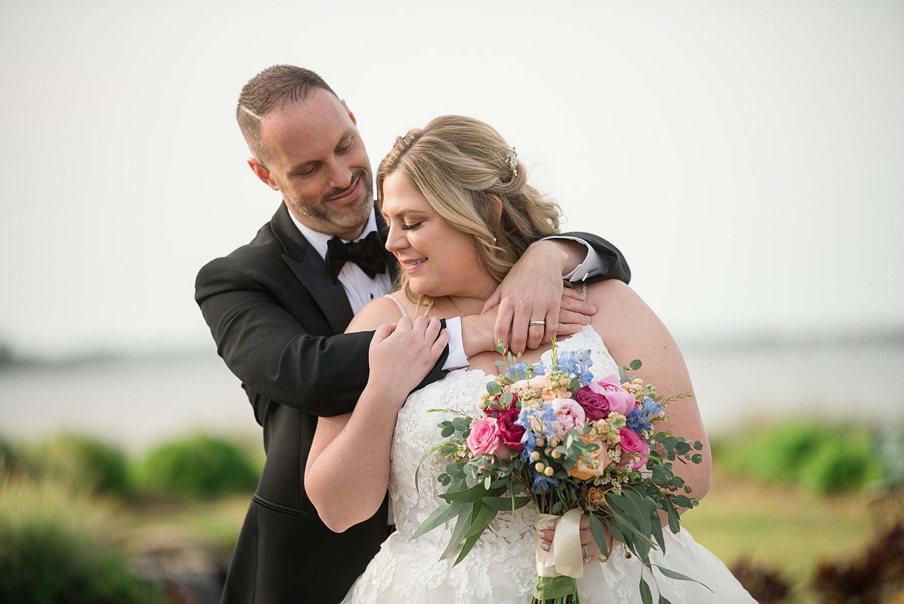 bride and groom newlywed portrait