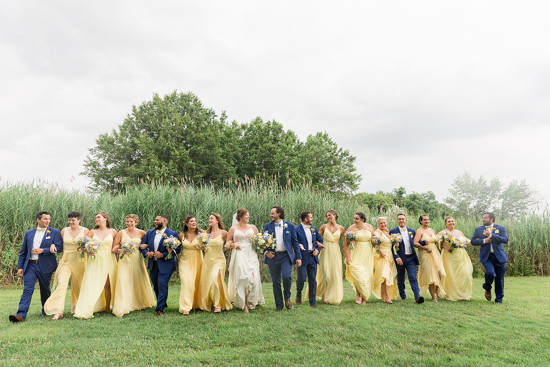 wedding party walk