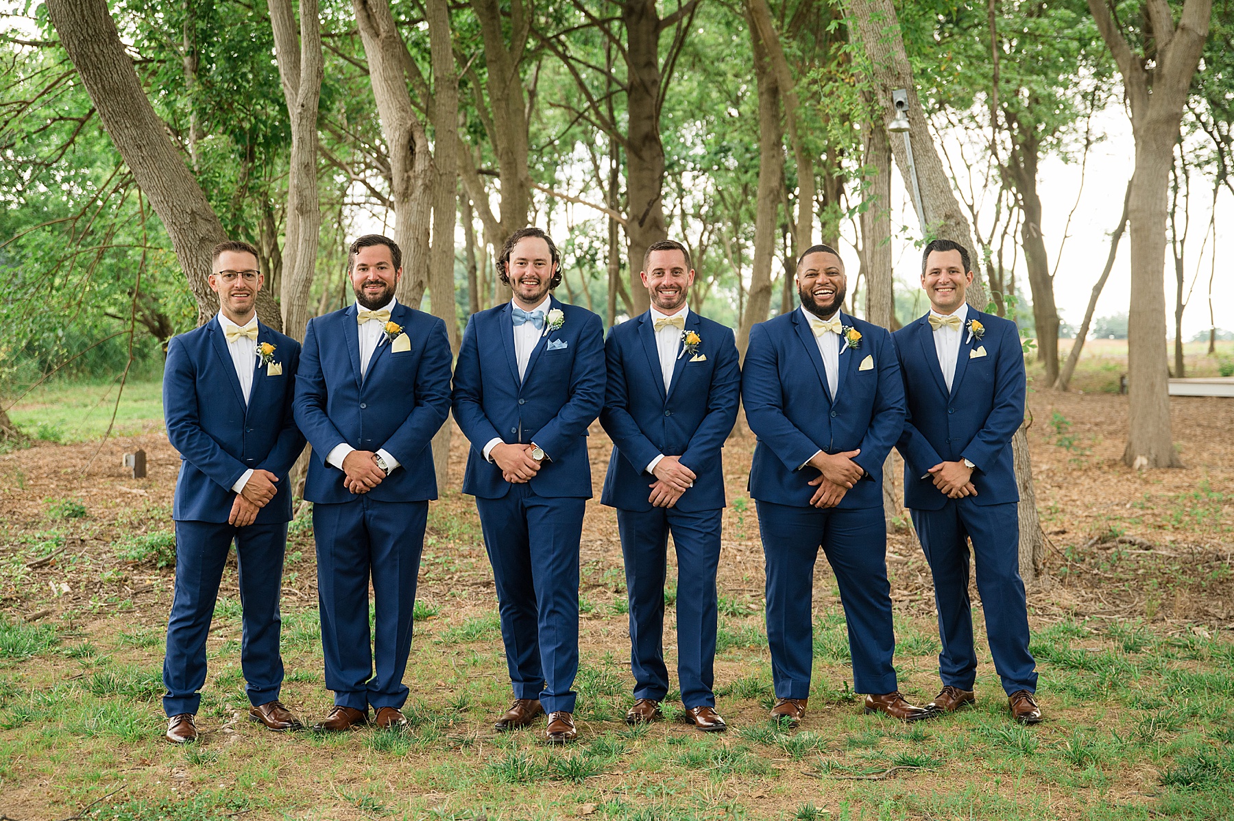 groom and groomsmen navy suits