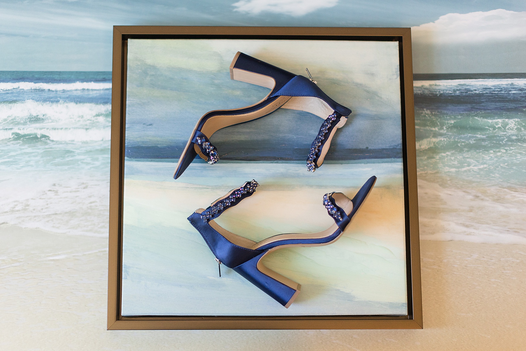  blue shoes coastal wedding