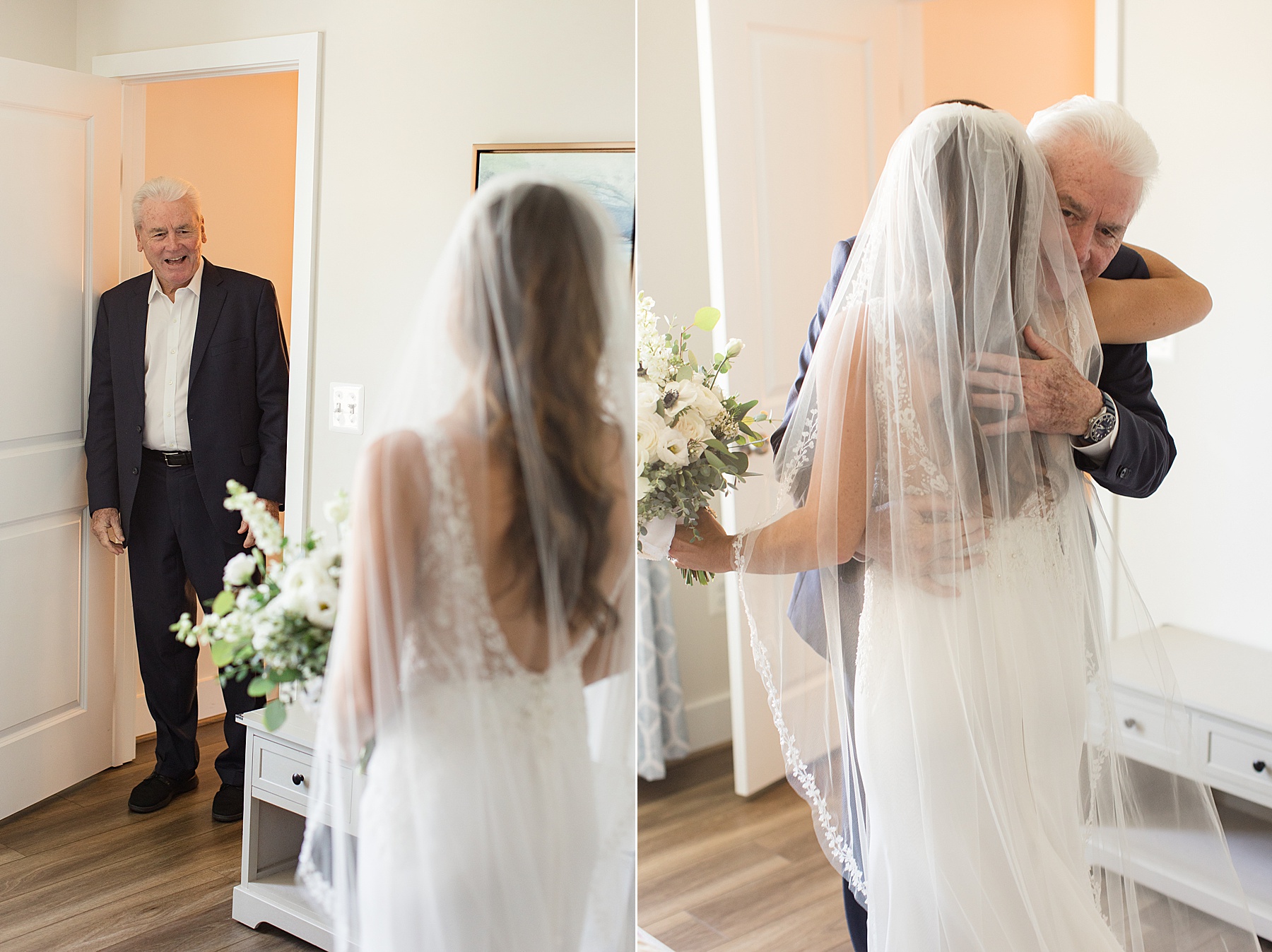 bride and her dad first look