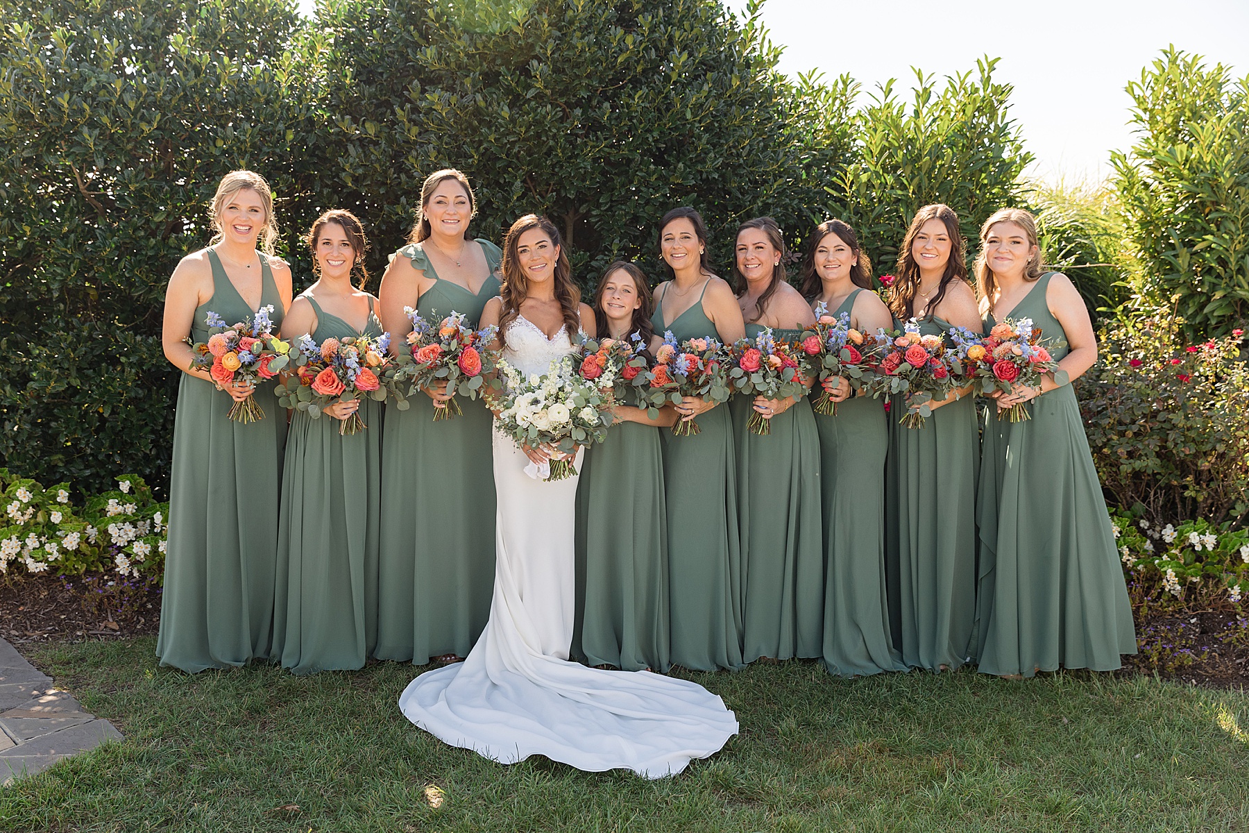 bride and bridesmaids