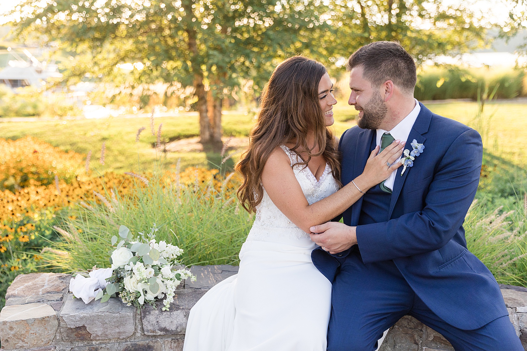 bride and groom couple portrait