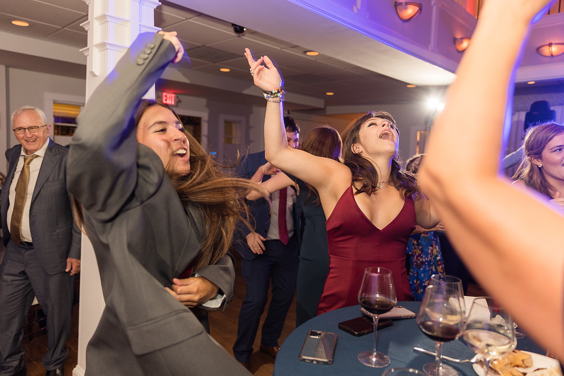 candid dancing guests