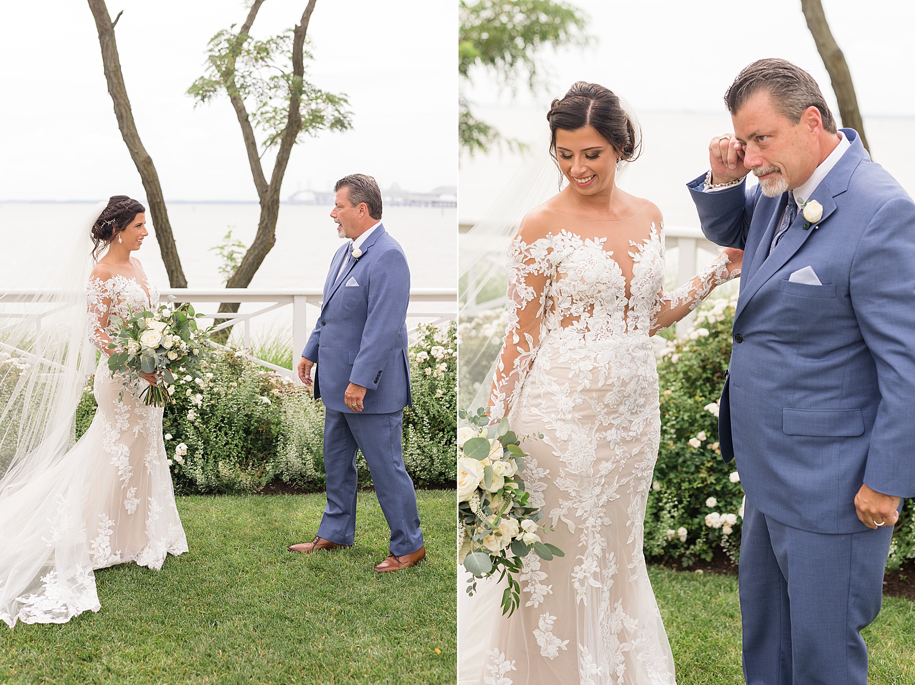 bride and her dad first look