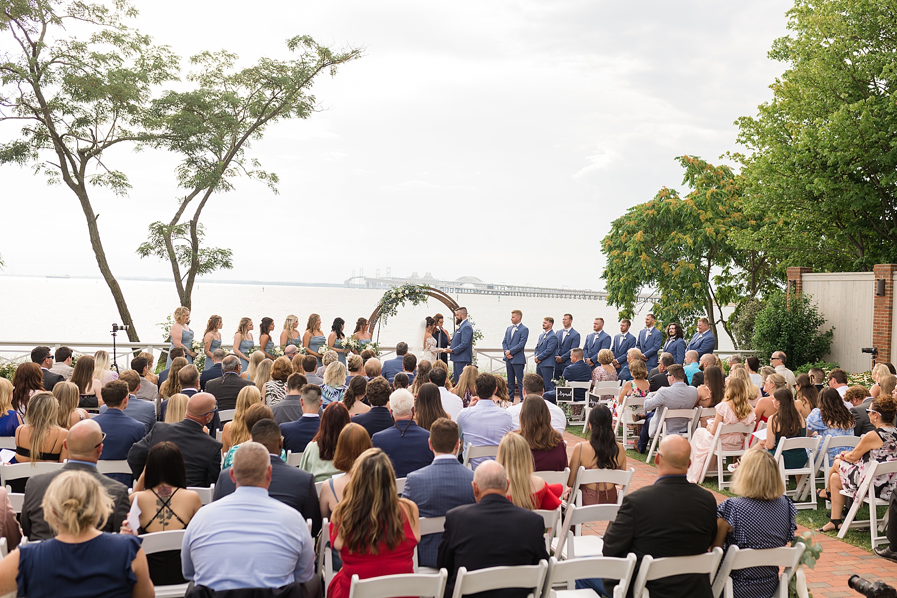 chesapake bay beach club outdoor wedding